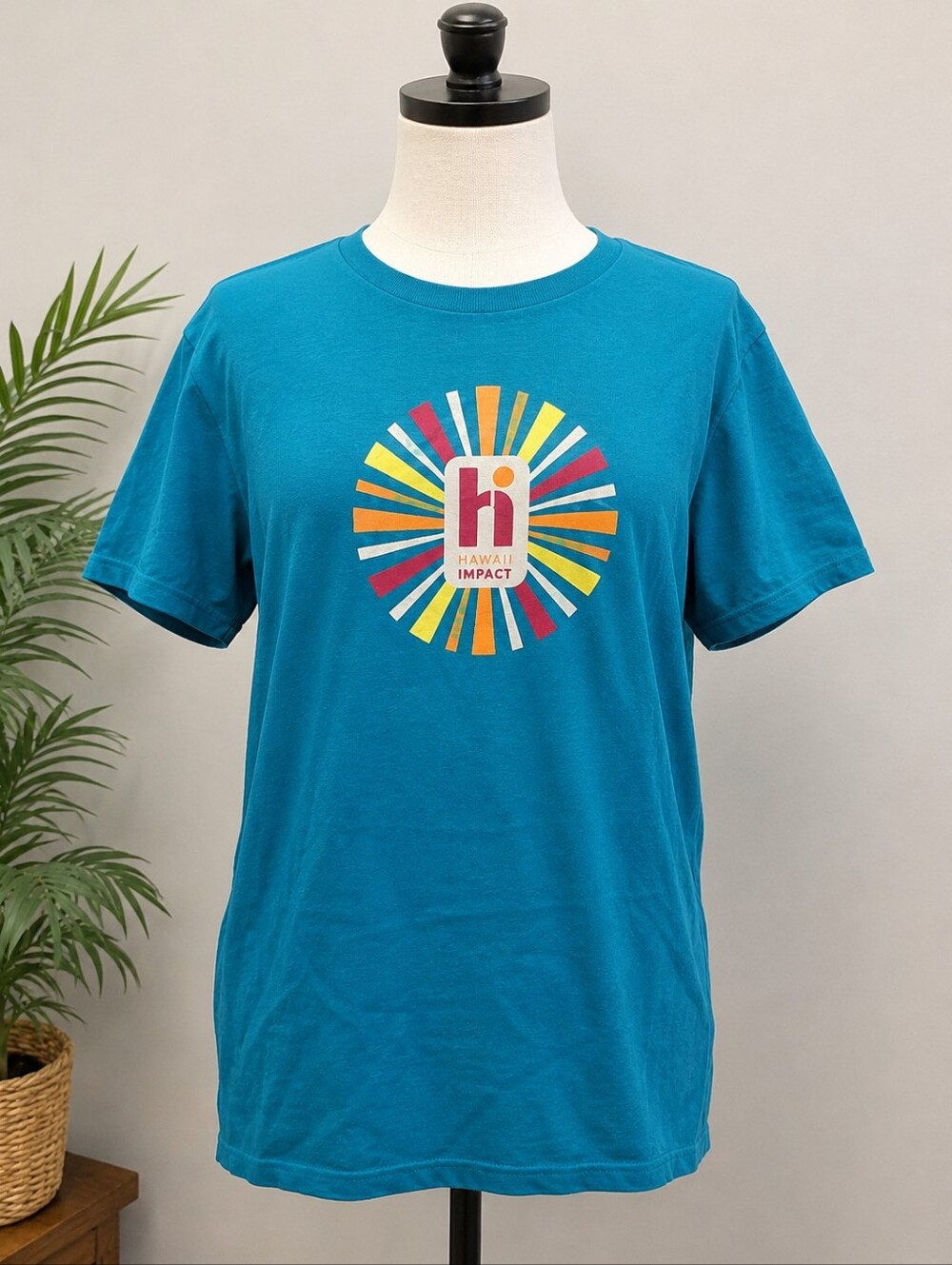Virginia Tech College Hokie Teal Blue Graphic T-Shirt Logo Unisex 2X New